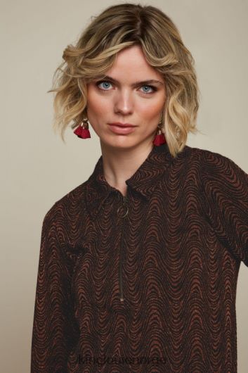 King Louie kvinner tunika glidelås kjole storm B648B23 klær konjakk oransje King Louie kvinner tunika glidelås kjole storm B648B23 klær konjakk oransje